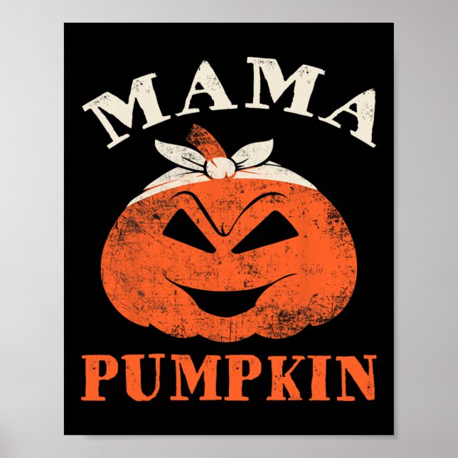 Poster Mama Pumpkin Matching Family Halloween (Frente)