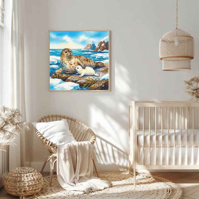 Poster Mama Seal and Pup Nursery (Criador carregado)