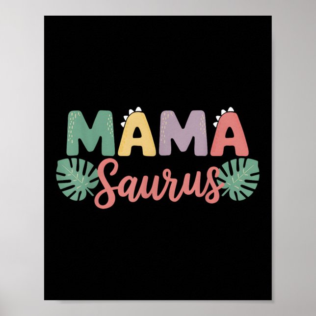 Poster Mama Surus Mãe Pai Dinossauro Matriz Familiar de A (Frente)