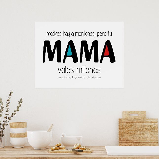 Poster Mama vales millones (Cozinha)