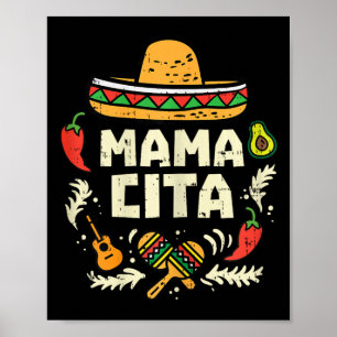 Poster Mamacita Família Cinco De Mayo Conjunto Casal Mexi