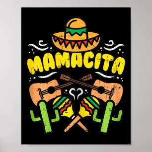 Poster Mamacita Sombrero Cinco De Maio Festa Mexicano Hom