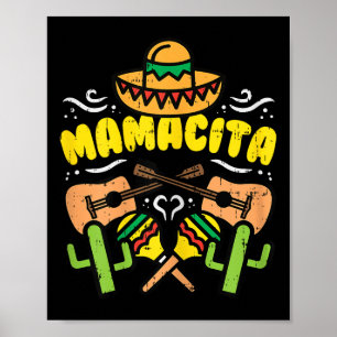 Poster Mamacita Sombrero Cinco De Mayo Fiesta Men Mexican