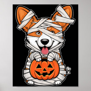 Poster Mamãe Abóbora Cachorro de Estimação de Halloween