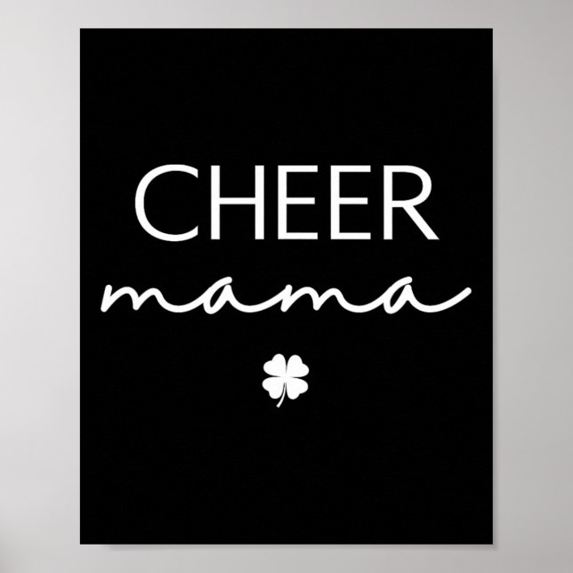 Poster Mamãe Aplaude Mãe de Cheerleading Verde Dia de São (Frente)