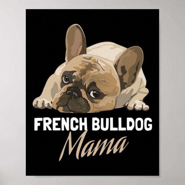 Poster Mamãe Buldogue Touros Cachorros (Frente)