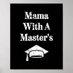 Poster Mamãe com mestrado engraçado