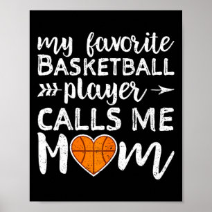 Poster Mamãe de basquete Meu Jogador de Basquete Favorito