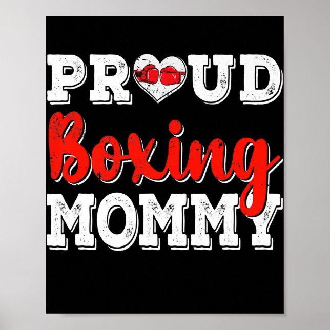 Poster Mamãe de Boxas Orgulhosas e Distintas Dia de as mã (Frente)
