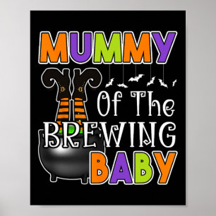 Poster Mamãe de Criação de Figurino de Bebê no Halloween
