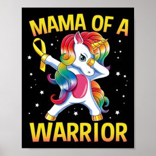 Poster Mamãe de um Guerreiro Conscientização do Câncer In