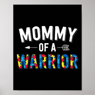 Poster Mamãe De Uma Família Guerreira Mãe Mundo Autismo A