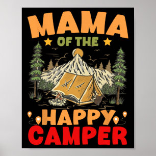 Poster Mamãe do Feliz Acampante Primeiro Aniversário Camp
