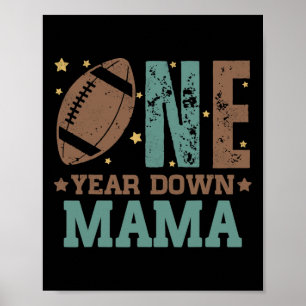 Poster Mamãe do Futebol de 1 Ano de Idade Primeiro Ano de