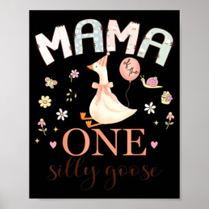 Poster Mamãe do ganso bobo de 1º aniversário