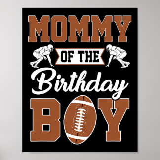 Poster Mamãe do Menino de Aniversário Festa de Futebol Fa