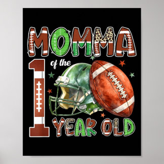 Poster Mamãe do Menino de Um Ano Aniversário One-A-Saurus