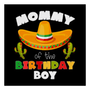 Pôster Mamãe do Menino do Aniversário Cinco de Maio