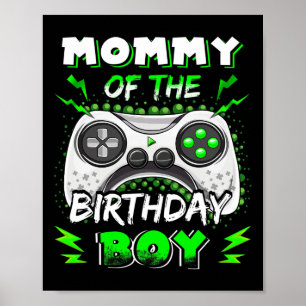 Poster Mamãe do Menino do Aniversário Decorações Video Ga