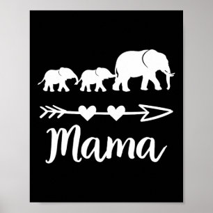 Poster Mamãe Elefante 2 Bybies Crianças Mãe De Duas Mãe B