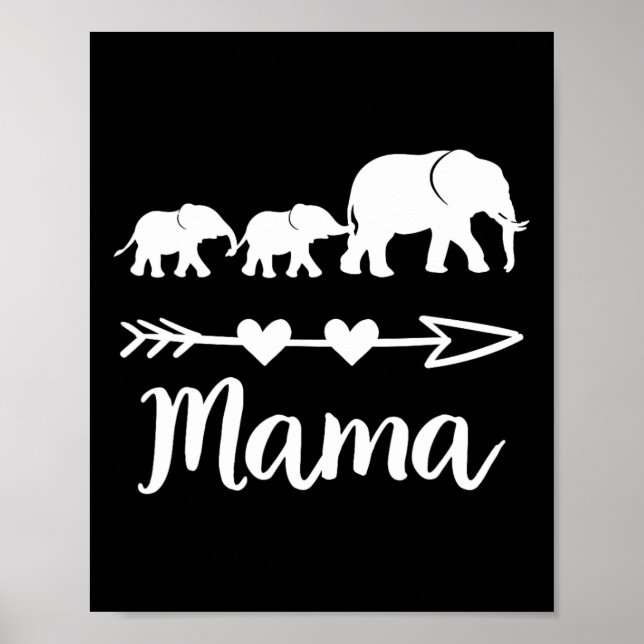 Poster Mamãe Elefante 2 Bybies Crianças Mãe De Duas Mãe B (Frente)