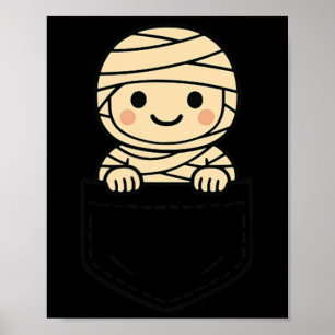 Poster Mamãe Engraçada Pocket Pal Bonita Mummy Halloween