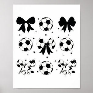 Poster Mamãe Futebol Coquette Vintage Arco Futebol Torcer