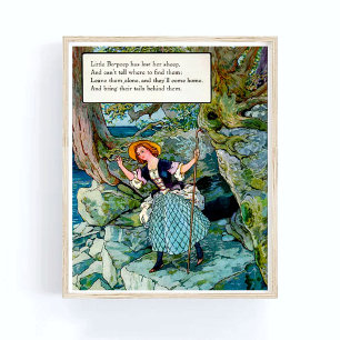 Poster Mamãe Goose Nursery Rhyme Little Bo Nursery