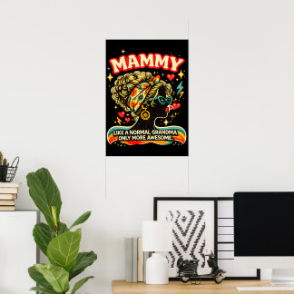 Poster Mamãe Incrível Avó Retro Vintage Presente Groovy