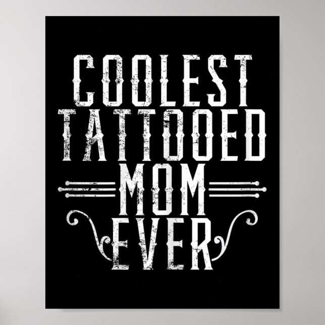 Poster Mamãe Leopard Tatuou Mamãe Temporária (Frente)