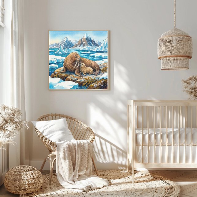Poster Mamãe Morsa e Berçário dos Filhotes (Criador carregado)
