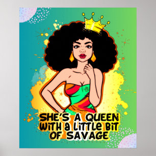 Poster Mamãe Negra Melanina Sista Americana