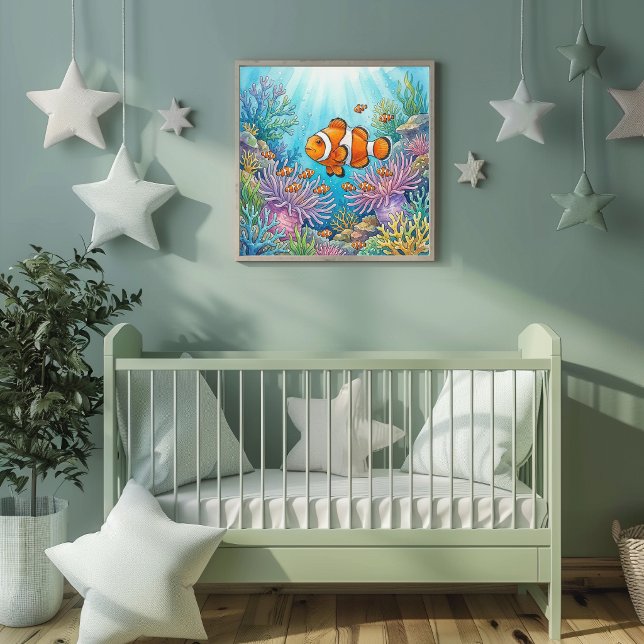 Poster Mamãe Peixe-Palhaço e Berçário de Alevinos (Criador carregado)