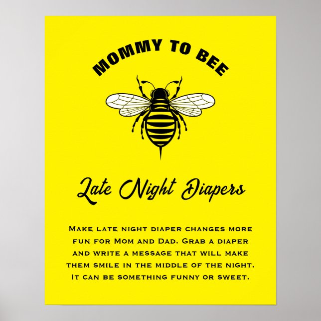 Poster Mamães Para As Fraldas Noturnas De Tendência Do Ch (Frente)