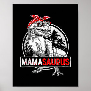 Poster Mamasauro T Rex Dinossauro Dia de as mães Engraçad