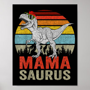 Poster Mamasaurus Dinossauro Mamãe Saurus T Rex Engraçado