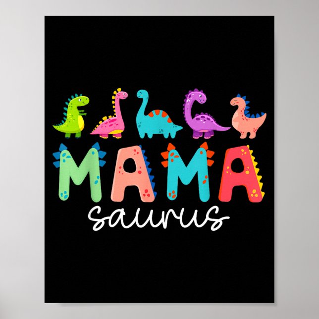 Poster Mamasaurus t rex dinossauro mama saurus dia das mã (Frente)