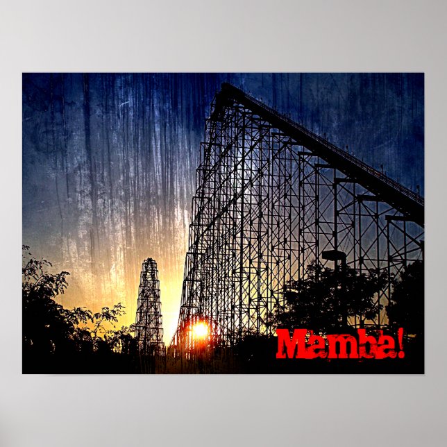 Poster Mamba Rollercoaster World's of Fun Kansas City (Frente)