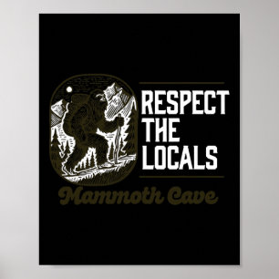 Poster Mammoth Cave Respeite Os Locais Hiking Bigfoot Sas