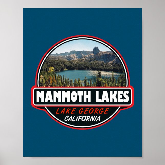 Poster Mammoth Lagos California Viagem Art Emblem (Frente)