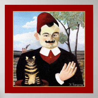 Poster Man & Cat por Henri Rousseau
