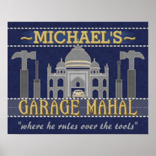 Poster Man Cave Garage Mahal Funny Cara Humor   Personali