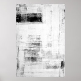 Pôster 'Man Cave Worthy Worthy' Abstrato Art preto e bran