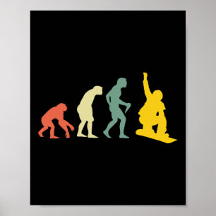 Poster Man Evolution Snowboarder