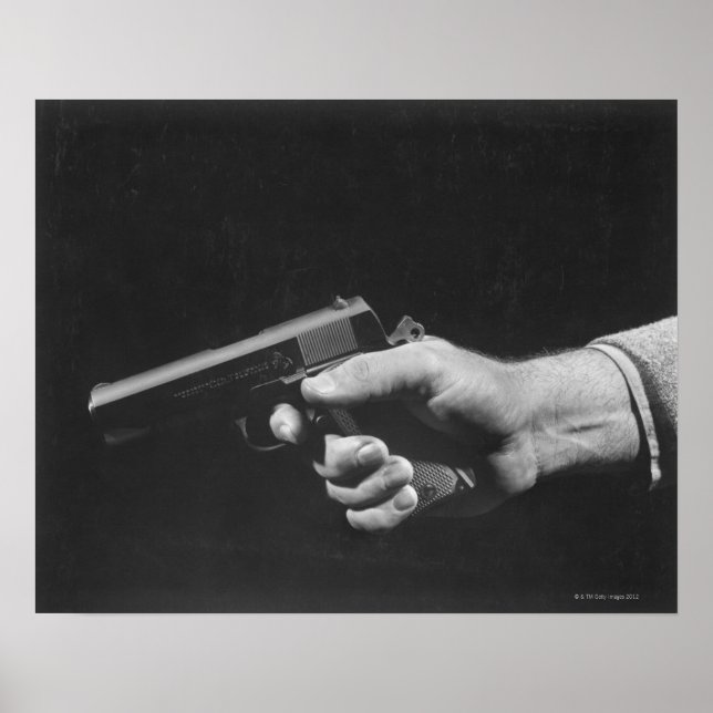 Poster Man Holding Gun (Frente)