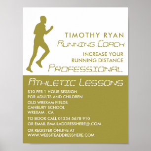 Poster Man Running, Anúncio de lição de atletismo