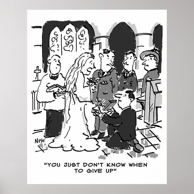 Poster Man Tries to propose to Bride at a Wedding - Funny (Frente)