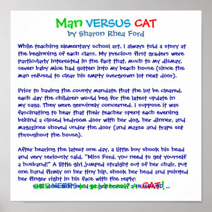 Poster Man Versus Cat por SRF