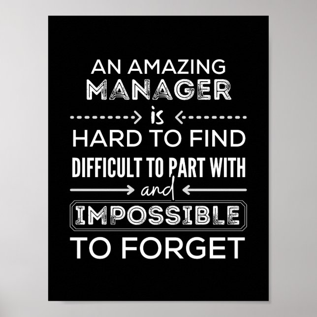 Poster Manager, Gift For Manager, A Truly Great Manager (Frente)