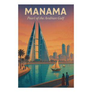 Pôster MANAMA – Pérola do Golfo Arábico